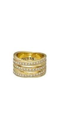 Anillo GUESS Enternity cristal Dorado