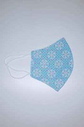 Mascarilla LUPYTA reversible copos nieve/azul cielo