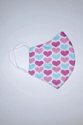 Mascarilla LUPYTA reversible corazones/verde agua