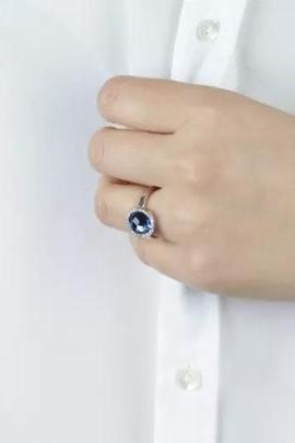 Anillo MORELLATO acero piedra azul circonitas
