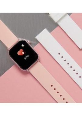 Smart watch MAREA caja cuadrada rosa 2 correas