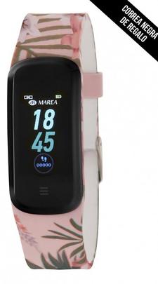 Smart watch MAREA ovalado 2 correas flores tropical/negro