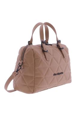 Bolso SON ALGODON  tipo baul beig acolchado