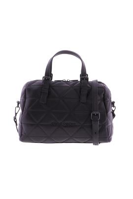 Bolso DON ALGODON tipo baul negro acolchado