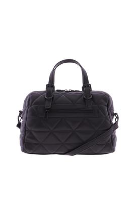 Bolso DON ALGODON tipo baul negro acolchado