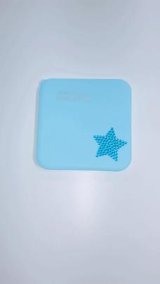 Porta mascarilla rigida azul estrella