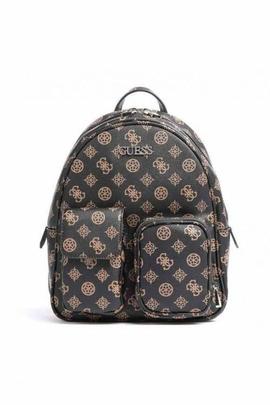 Mochila GUESS Utility Vibe marron logos beig