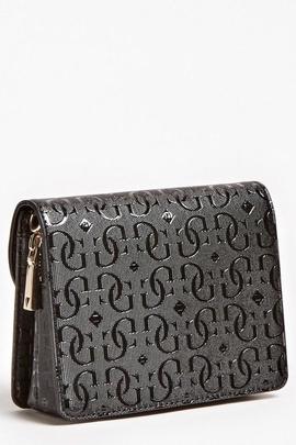 Bolso GUESS cuadrado pequeño negro grabados negros