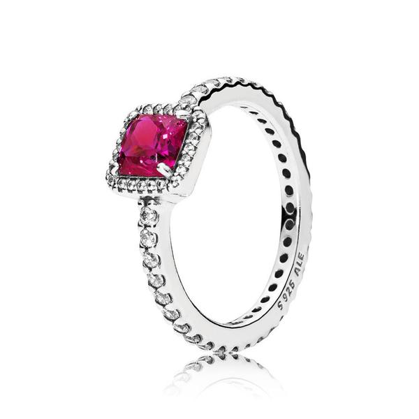 Anillo pandora online piedra roja