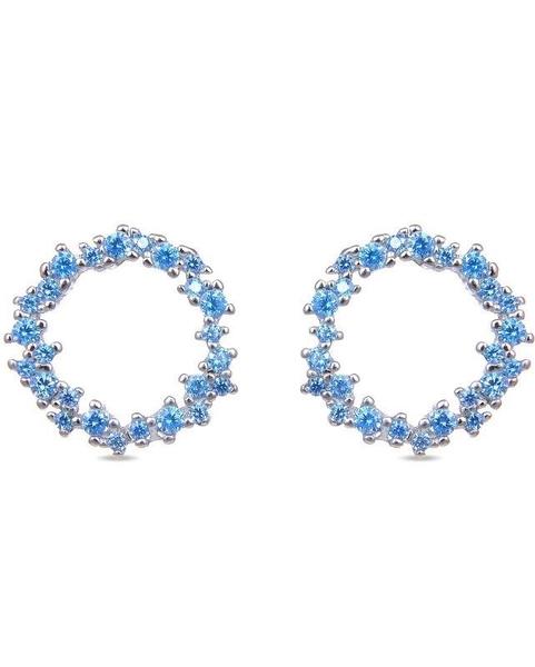 Pendiente LUXENTER Thilak plata circulo circonitas