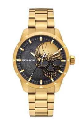 Reloj POLICE Neist dorado esfera negra calavera