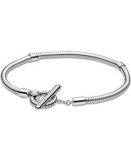 Pulsera PANDORA moments plata con cierre T