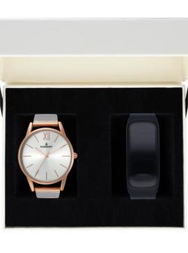 Pack RADIANT señora reloj acero y cobre   smart watch