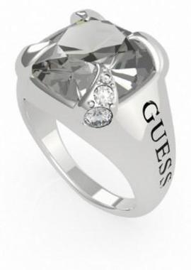 Anillo GUESS Lady Lux acero piedra gris