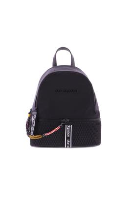 Mochila DON ALGODON nylon negra rejilla delante