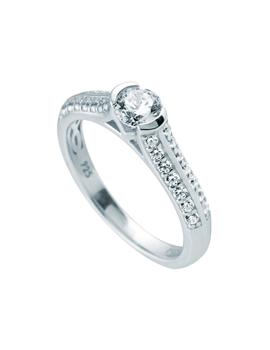 Anillo DIAMONFIRE Circonita doble cadena