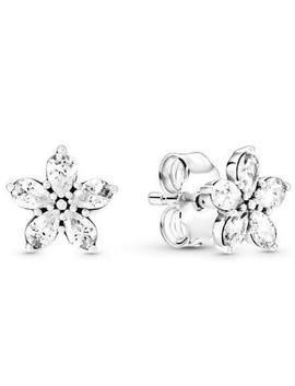 Pendientes PANDORA plata Copos de Nieve Brillantes