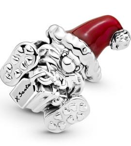 Charm PANDORA plata Santa Claus sentado y Regalo