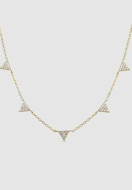 Colgante LUXENTER Ambai dorado triangulos circonitas