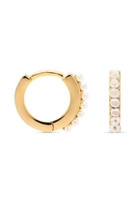 Aro LUXENTER Leofcar pequeño dorado perlas