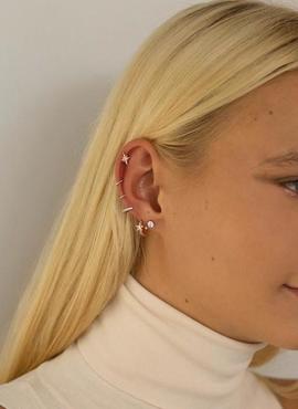 Luxenter earcuff plata 3 aros 1 circonitas