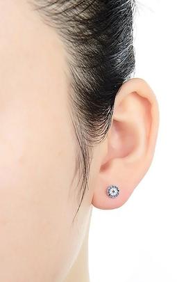 Piercing LUXENTER Kuller plata chapa circonitas aro azul