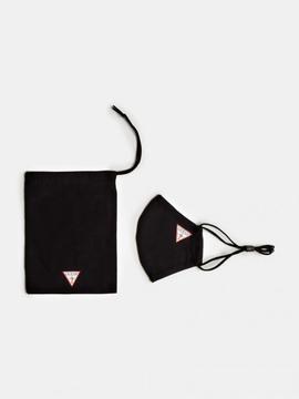 Mascarilla GUESS negra logo lado + funda