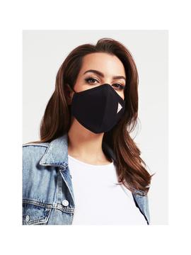 Mascarilla GUESS negra logo lado + funda