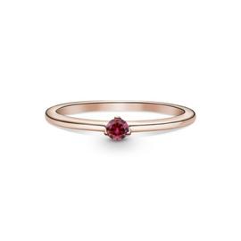 Anillo PANDORA Rose Solitario Rojo