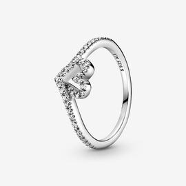 Anillo PANDORA plata  Corazón Deseo Brillante