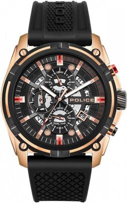 Reloj POLICE caucho negro caja cobre