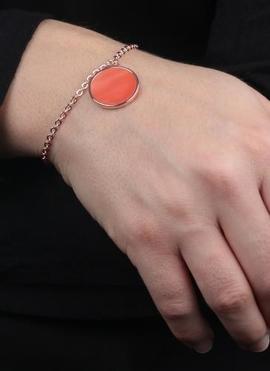 Pulsera MORELLATO cobre cuelga chapa coral