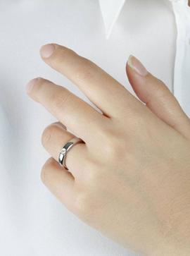 Morellato anillo acero liso diamante centro