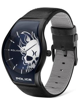 Reloj POLICE Pewja negro caja alargada bisel cristal azul