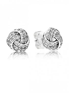 Pendientes PANDORA plata Brillante Nudo de Amor