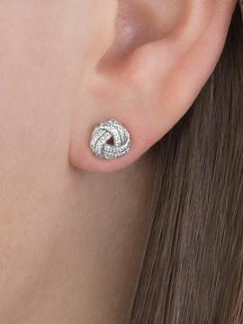 Pendientes PANDORA plata Brillante Nudo de Amor