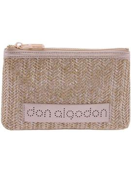 Cartera DON ALGODON natural detalles plata