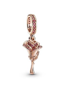 Charm PANDORA Rose colgar Flor Rosa