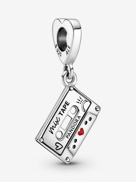 Charm PANDORA colgar plata Cassette Vintage