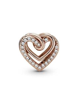 Charm PANDORA Rose Corazones Brillantes Entrelazados