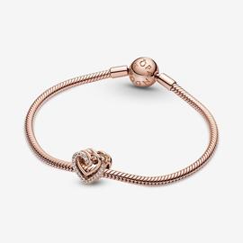 Charm PANDORA Rose Corazones Brillantes Entrelazados