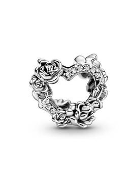 Charm PANDORA plata Corazón Abierto y Flores Rosas