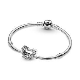 Charm PANDORA plata Corazón Abierto y Flores Rosas