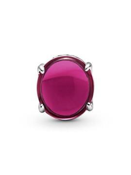 Charm PANDORA plata Cabujón Ovalado Rosa Fucsia