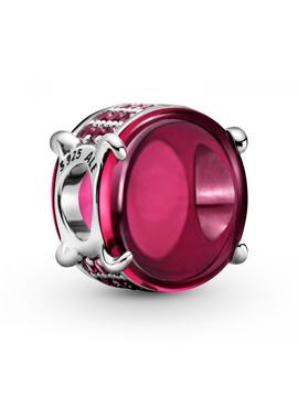 Charm PANDORA plata Cabujón Ovalado Rosa Fucsia