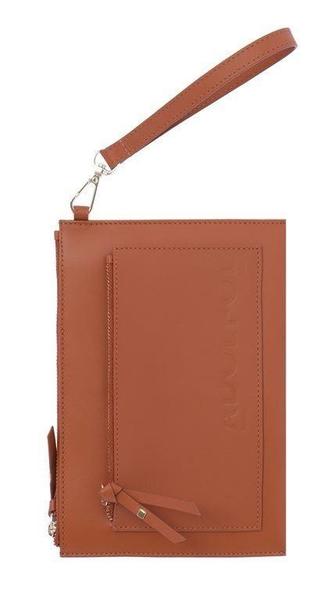 Cartera mano DOMINGUEZ piel camel