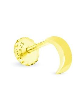 Piercing LUXENTER Lettcy plata dorada luna lisa