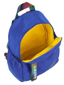 Mochila SKECHERS loneta azul asa/tiras colores