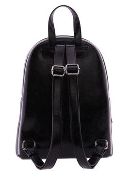 Mochila DON ALGODON negra detalles blancos