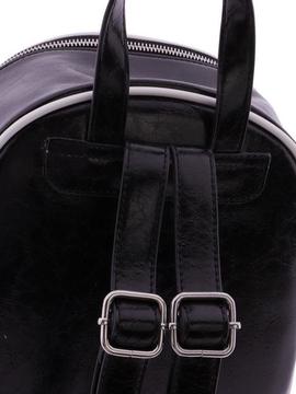 Mochila DON ALGODON negra detalles blancos